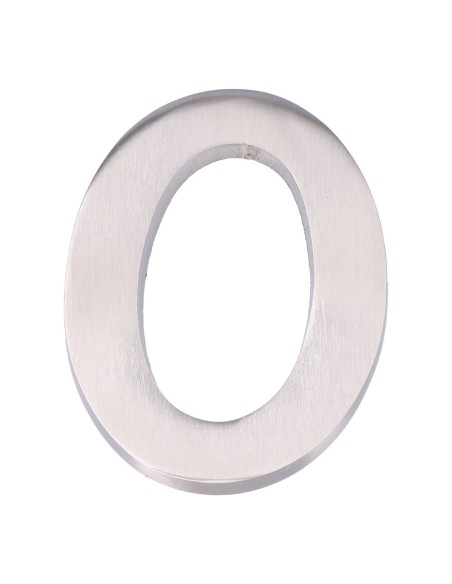 Número 0 niquel mate 10cm fijación invisible