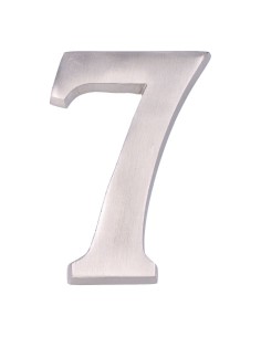 Número 7 niquel mate 10cm fijación invisible