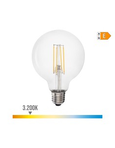 Bombilla de globo con filamento de led e27 6 w 800 lm 3200 k luz calida ø9,5 x 14 cm