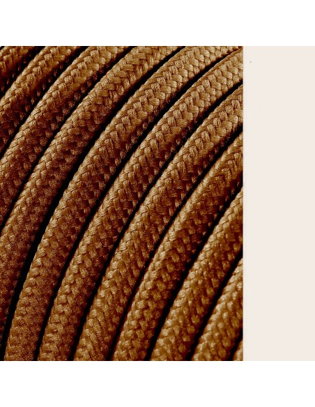 Carrete cable cordón tubular h03vv-f 2 x 0,75 mm marrón brillante, 25 m