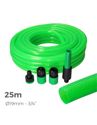 Kit manguera de jardin estandar 25 m (3/4" 19 mm)