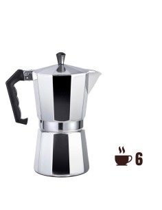 Cafetera de aluminio 6 tazas