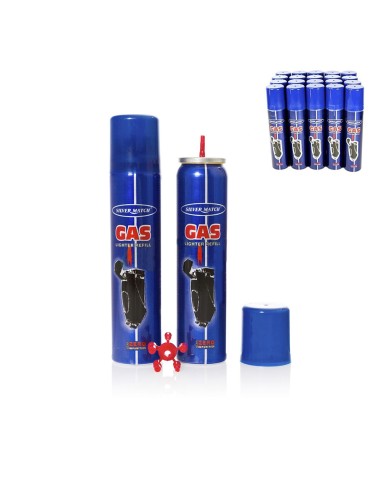 Cartucho de recarga de gas para encendedores 90ml silver match