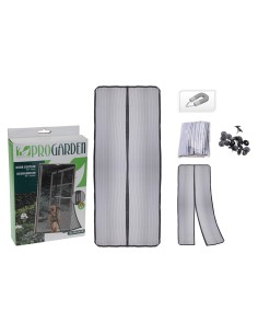 Mosquitera magnética negra 100 x 210 cm, 2 piezas 50 x 210 cm