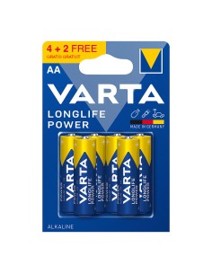 Pila alkalina longlife power aa - lr06 (blister 4+2 uds) ø14,5 x 50,5 mm