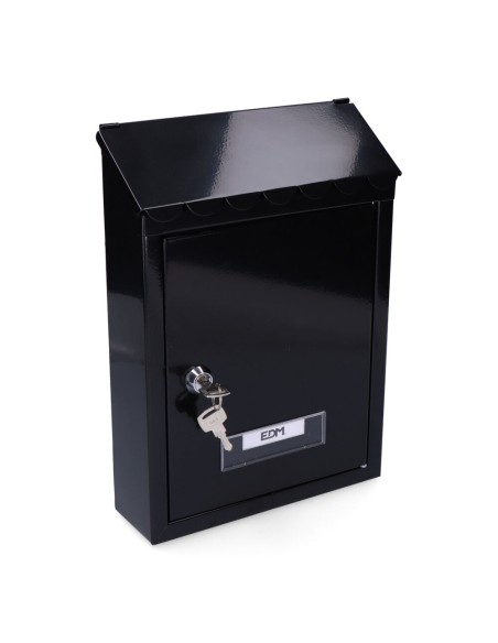 Buzon de acero modelo standard negro 210 x 60 x 300 mm