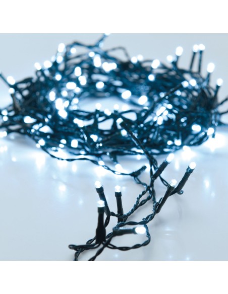 Guirnalda fija 180 leds luz fría, exterior, 13,5 m