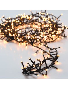Guirnalda "tipo espino" multifunción 560 leds, luz cálida, exterior, 11 m