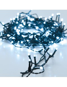 Guirnalda a pilas multifuncion 24 leds cable negro luz blanco frio 2,30m