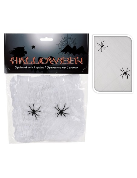 Telaraña halloween con 2 arañas 50x40cm
