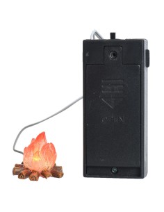 Fuego para belen led 2xaa 3x3x3cm