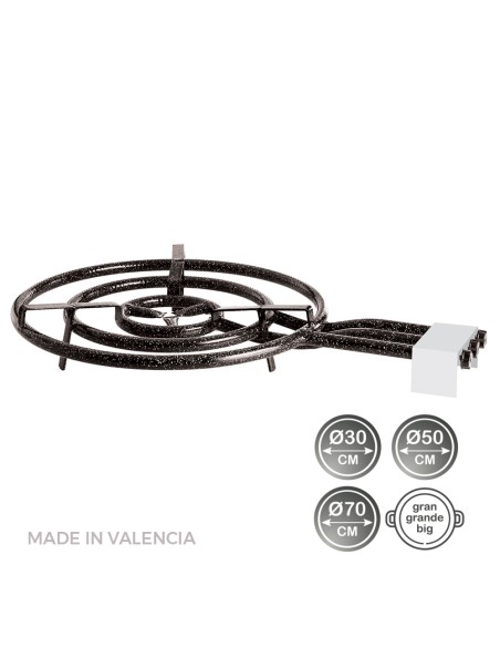 Quemador de gas butano/propano ø70 cm 3 fuegos