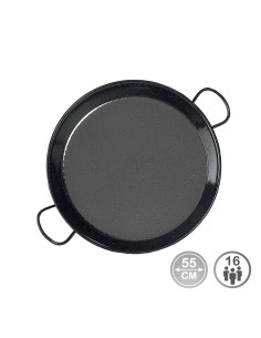 Paellera tradicional de acero esmaltado ø55 cm (16 personas)