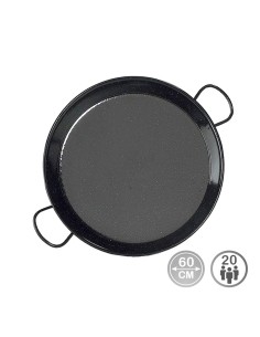 Paellera tradicional de acero esmaltado ø60 cm (20 personas)