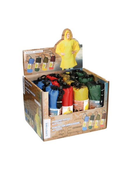 Poncho chubasquero reforzado colores surtidos 100 x 130 cm