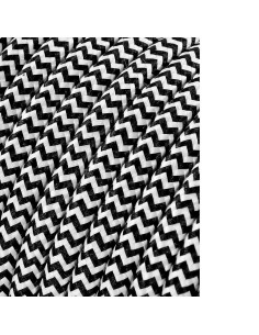 Carrete cable cordón tubular h03vv-f 2 x 0,75 mm rallado blanco/negro, 5 m