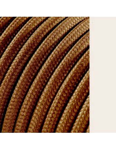 Carrete cable cordón tubular h03vv-f 2 x 0,75 mm marrón brillante, 5 m