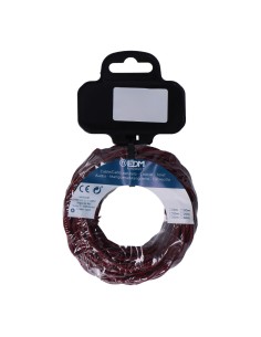 Carrete cable textil trenzado h03vv-f 2 x 0,75 mm burdeos, 5 m