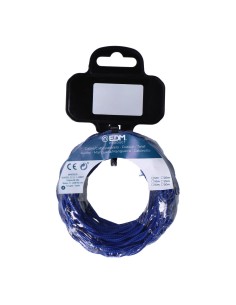 Carrete cable textil trenzado h03vv-f 2 x 0,75 mm azul, 5 m