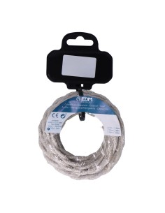 Carrete cable textil trenzado h03vv-f 2 x 0,75 mm lino, 5 m