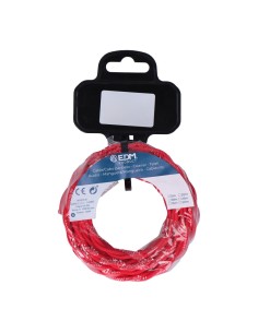 Carrete cable textil trenzado h03vv-f 2 x 0,75 mm rojo, 5 m