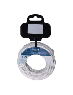 Carrete cable textil trenzado h03vv-f 2 x 0,75 mm blanco, 5 m