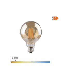 Bombilla de globo con filamento de led, cristal vintage e27 8 w 720 lm 2000 k luz calida ø9,5 x 14 cm