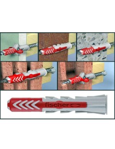 Tacos duopower ø6 x 30 mm + tornillos ø4,5 x 40 mm, caja 50 uds