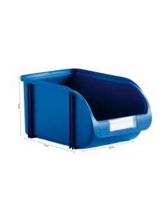 Gaveta apilable color titanium azul 10 cm