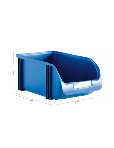 Gaveta apilable color titanium azul 27 cm