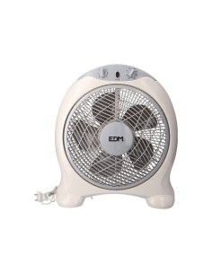 Ventilador box fan, blanco/gris, potencia 45 w 60db aspas ø30,5 cm 38,5 x 13 x 46 cm