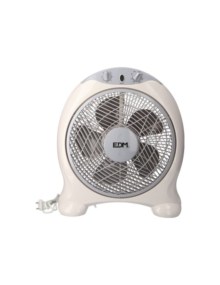 Ventilador box fan, blanco/gris, potencia 45 w 60db aspas ø30,5 cm 38,5 x 13 x 46 cm