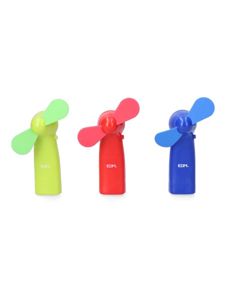 Ventilador a pilas "funny colors" 2 x aa (no incluidas) edm colores surtidos