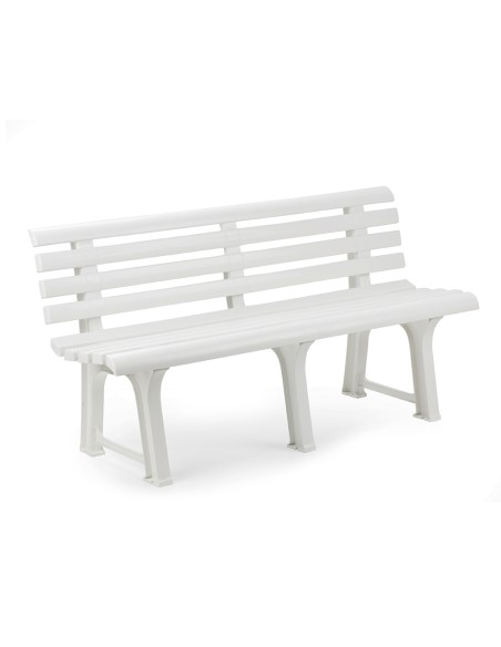Banco de jardin orchidea color blanco 145 x 49 x 74 cm