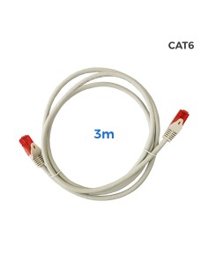 Cable utp cat.6 latiguillo rj45 cobre lszh gris 3 m
