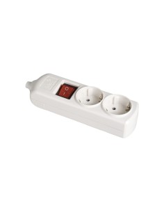 Base bipolar 2 tomas con t/tl 10/16 a 250 v blanco + interruptor luminoso.