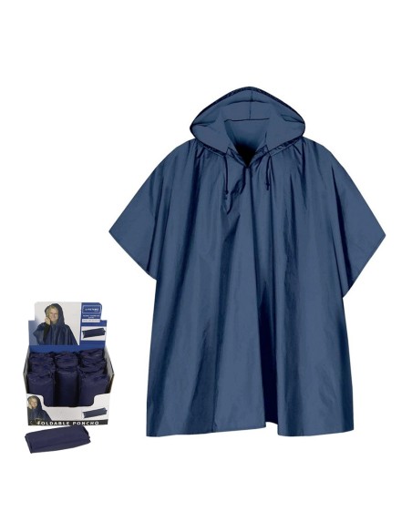 Poncho chubasquero con capucha adulto