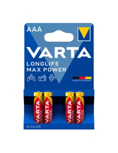 Pila alkalina longlife max power aaa - lr03 (blister 4 unid.) ø10,5x44,5mm