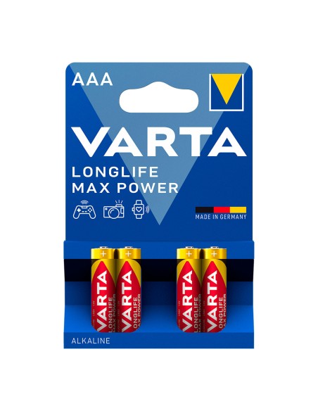 Pila alkalina longlife max power aaa - lr03 (blister 4 unid.) ø10,5x44,5mm