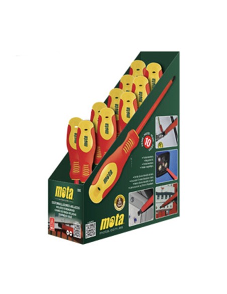 Destornilladores aislados dix, expositor 10 unidades