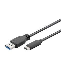 Cable usb-a a usb-c 1 m negro