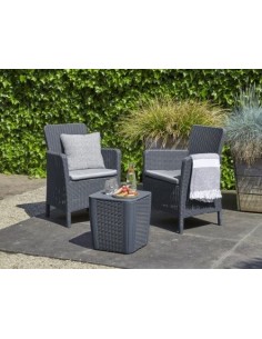 MUEBLE JARD CURVER RES GRAFIT SET TRENTO 2SILL 231695 3 PZ