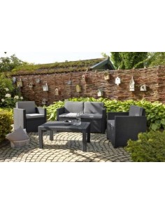 MUEBLE JARD CURVER RATAN GRAFIT VICTORIA LOUNGE 1SOF 2SILL 2