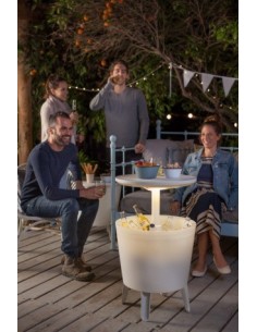 NEVERA-MESA 42LT 57 49,5 49,5 KETER RES BL COOL BAR ILUMINAD