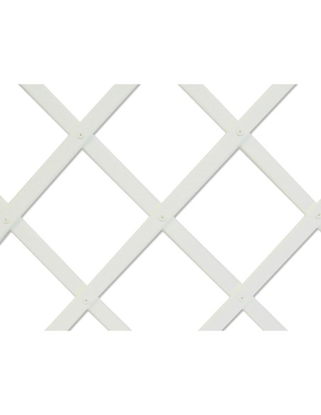 Celosia de plastico 1 x 2 m color blanco perfil de listones 22 x 6 mm