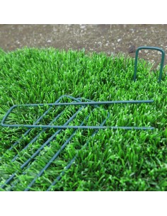 Grapas metalicas color verde 17 x 3,5 cm, 10 unidades