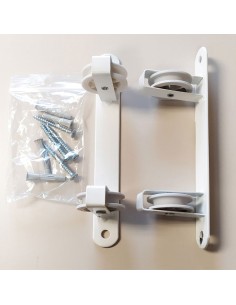 Tendedero de pared basic c/2 poleas blanco 25 x 5 x 5 cm