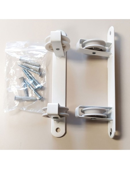 Tendedero de pared basic c/2 poleas blanco 25 x 5 x 5 cm