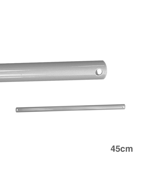 Tubo 45cm cromado prolongador para ventilador techo