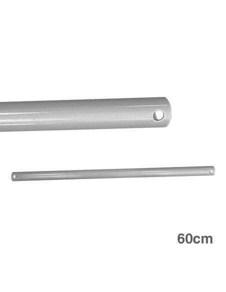 Tubo 60cm cromado prolongador para ventilador techo